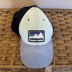 Patagonia Mint and Navy Trucker Hat